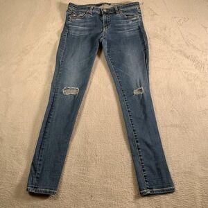 AG Adriano Goldschmied The Legging Ankle Jeans Women 28R Super Skinny Distressed